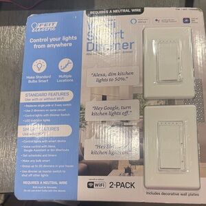 FEIT Electric Wi-Fi Smart Dimmer 3 Way 2 pack